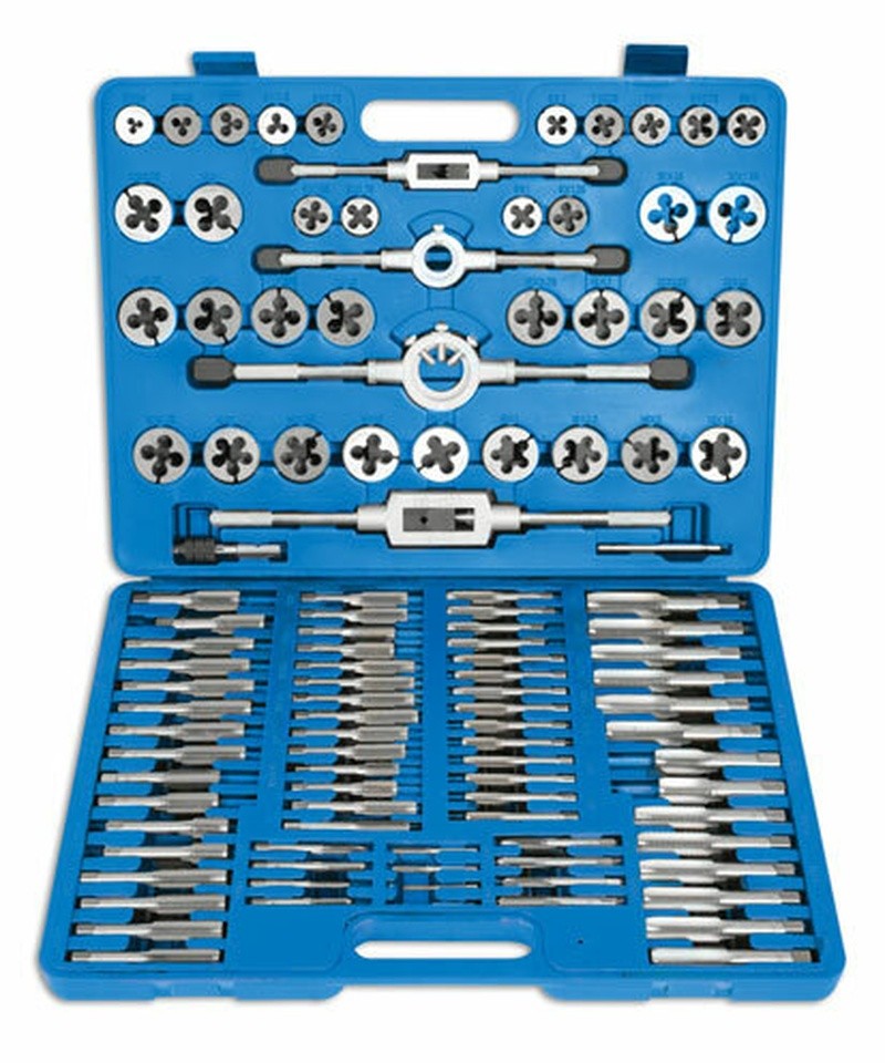 Laser 4554 Metric Tap & Die Set 110pc Thread Repair Kit M2–M18 in Case