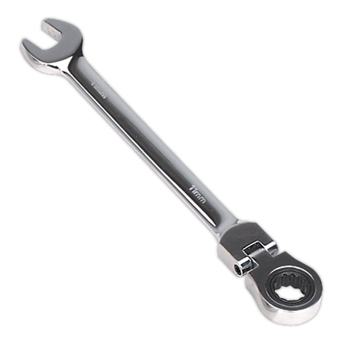 Sealey FHRCW11 11mm Flexi Head Ratchet Combination Spanner CV Steel