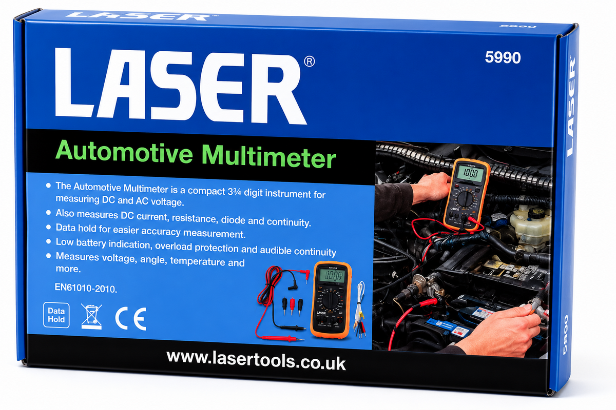 Laser 5990 Automotive Digital Multimeter Voltage Resistance Continuity Tester