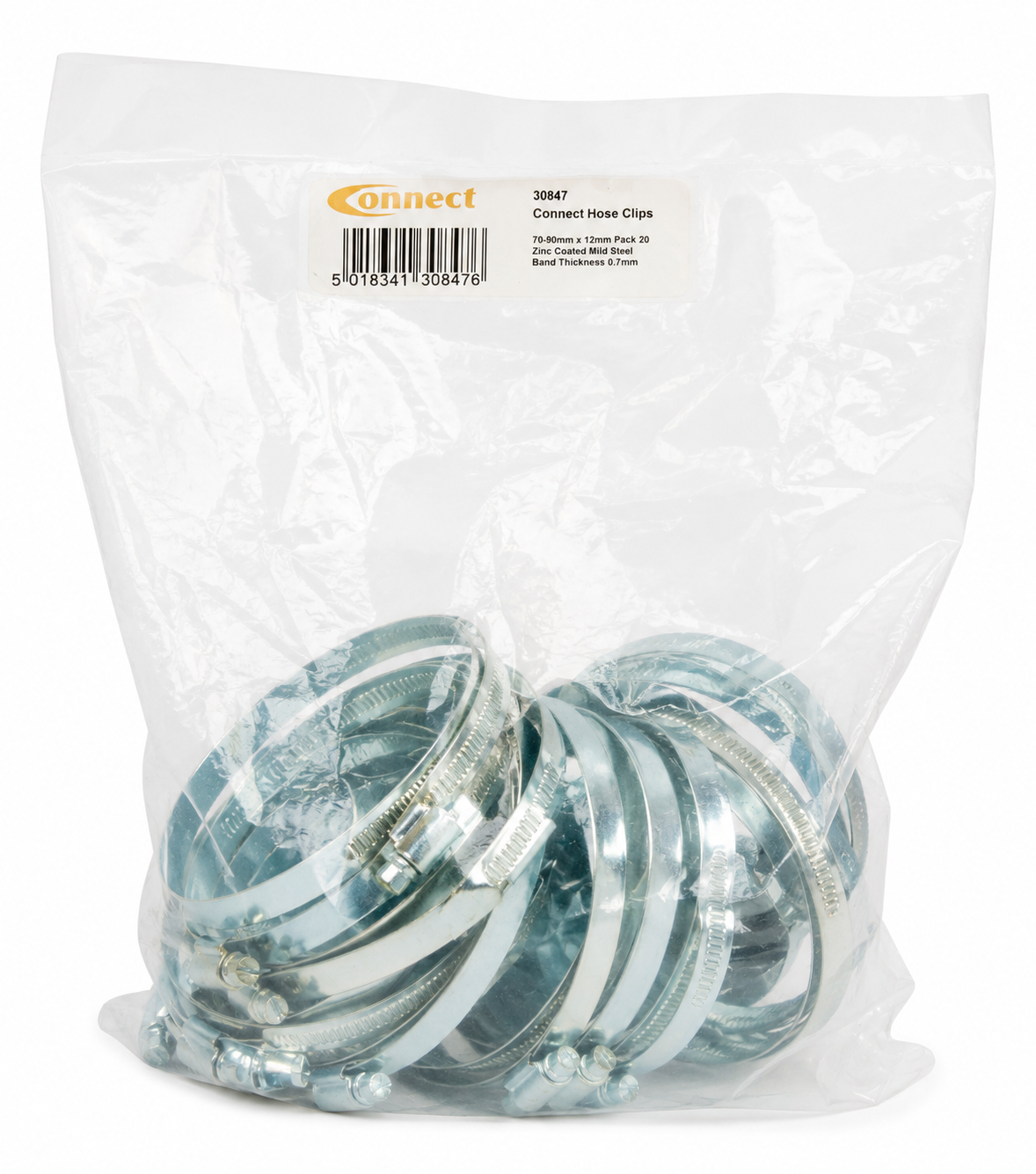 Connect 30847 Hose Clips 70-90mm x 12mm Jubilee Clamps