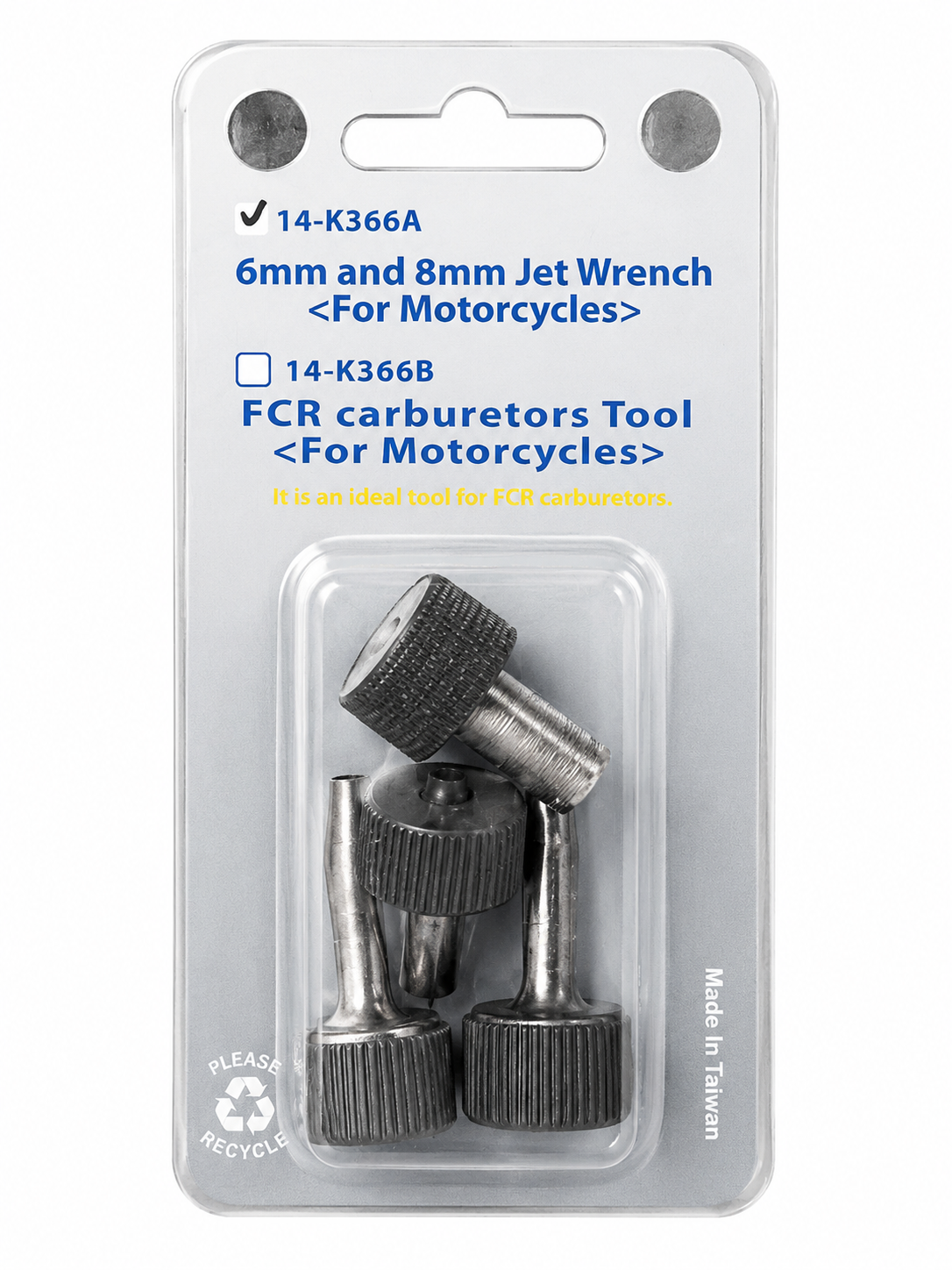 TT406 Motorcycle Carburettor Jet Wrench Set 6mm 8mm FCR Carb Tool Kit