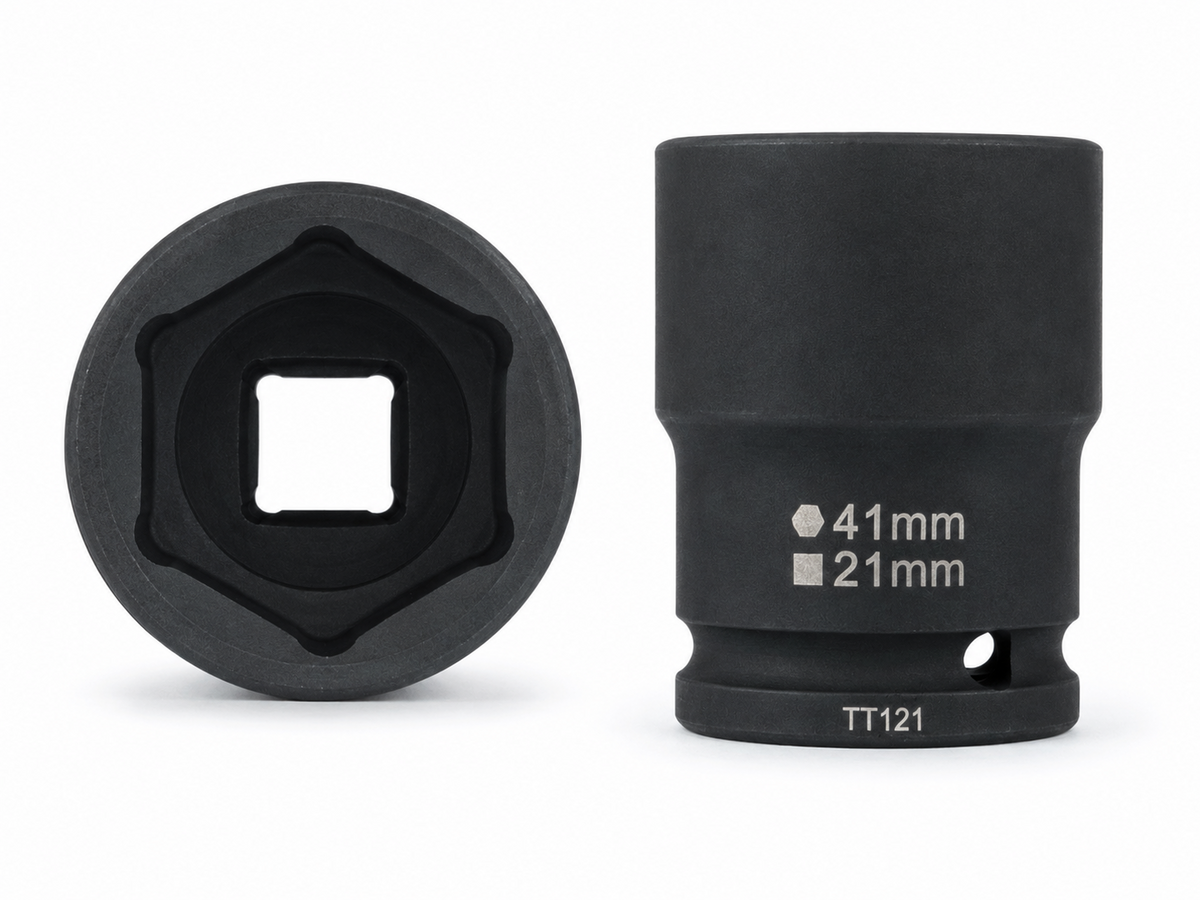 41mm 6 Point Impact Socket 21mm Drive Heavy Duty Cr-Mo Wheel Hub Nut TT121
