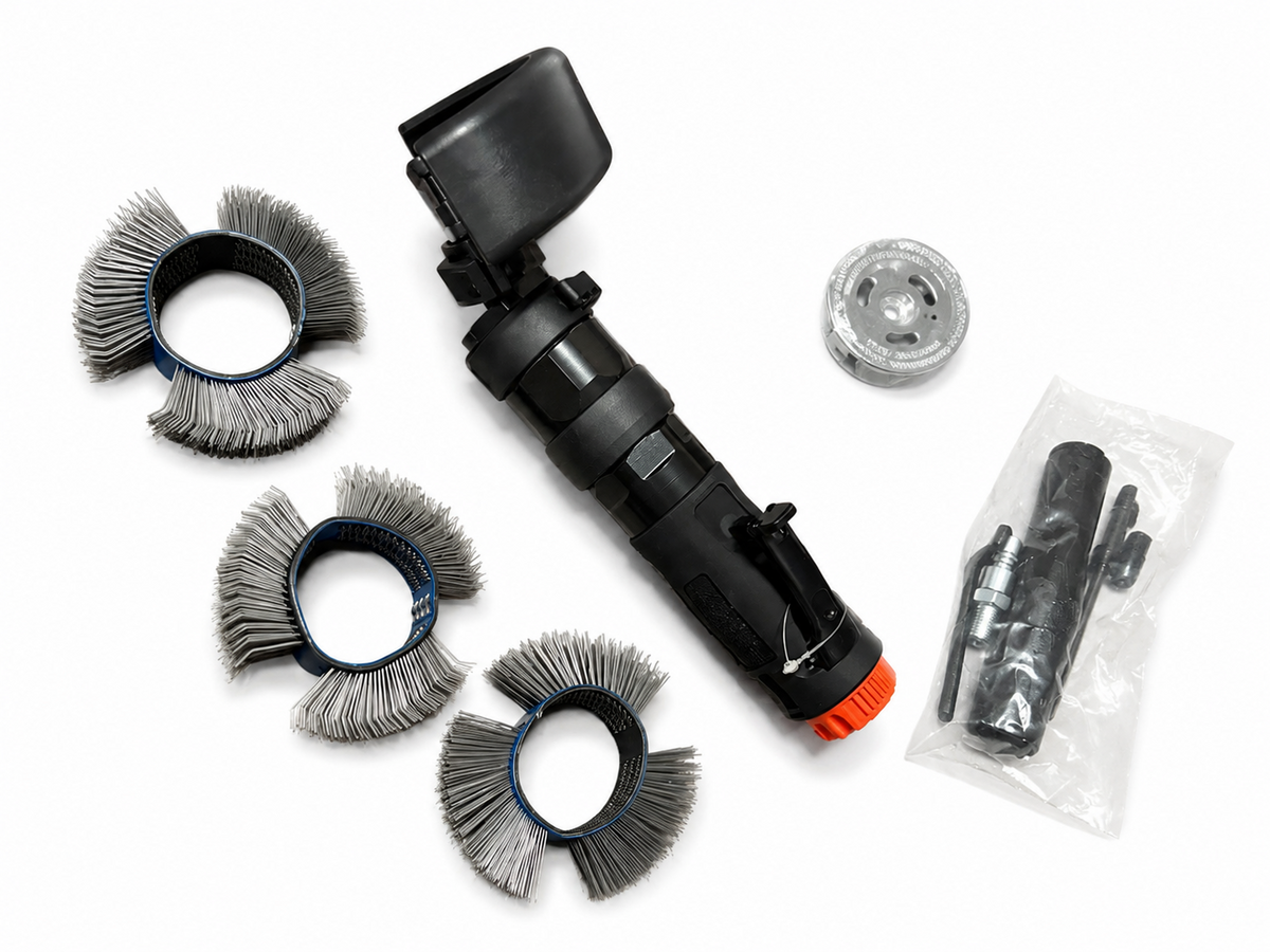 TT790 Pneumatic Flex Head Rust Removal Tool Kit With 3 Wire Heads