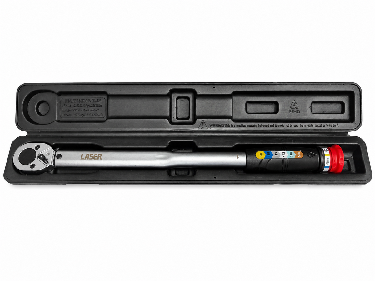 Laser 1/2" Drive Torque Wrench 88-190Nm Heavy Duty Click Type TT47