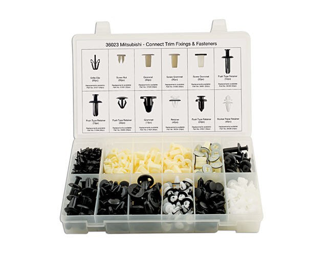 Suits Fits Mitsubishi Assorted Trim Clips - 370 Pieces - Connect 36023 New