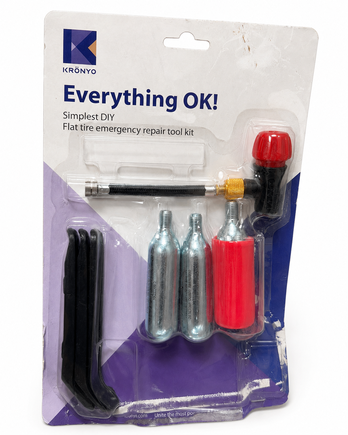 TT814 Flat Tyre Emergency Repair Kit CO2 Inflator Plug Tool Set
