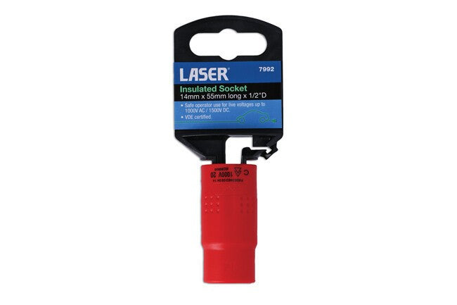 Laser 7992 VDE Insulated 14mm Socket 1/2" Drive 1000V