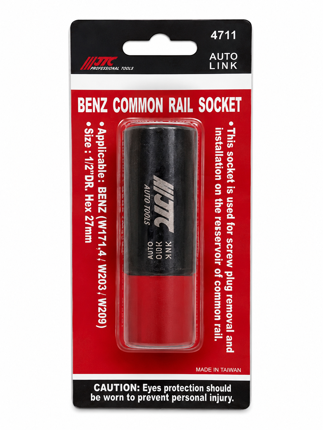 JTC 4711 Mercedes Common Rail Injector Socket 27mm 1/2" Drive TT100