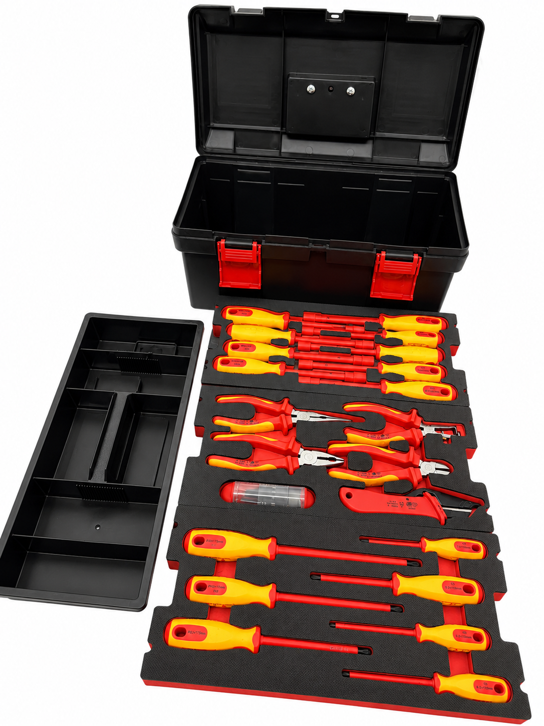 TT655 VDE Insulated Electrician Tool Kit Screwdrivers Pliers Storage Box