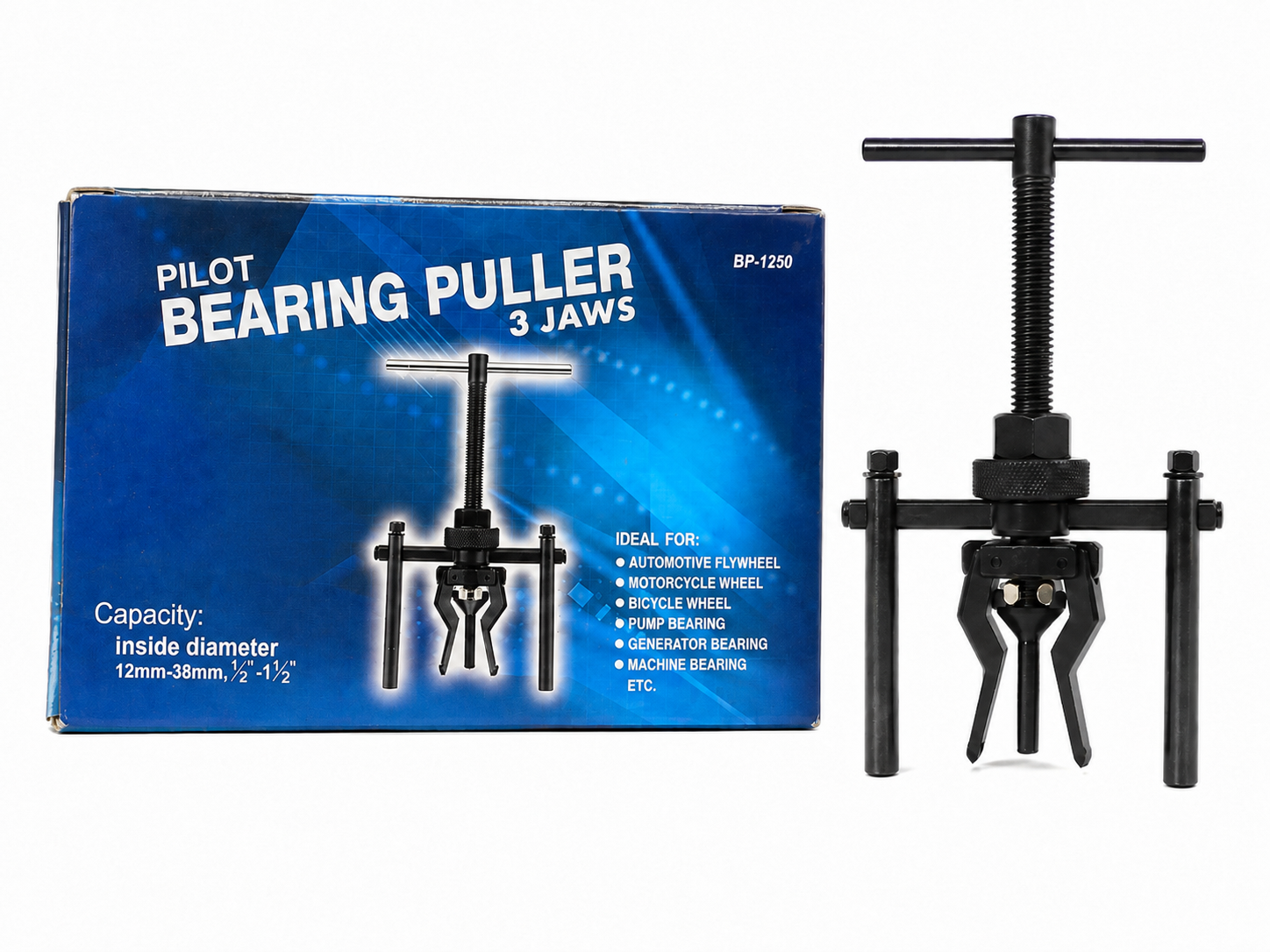 TT933 3 Jaw Pilot Bearing Puller 12-38mm Internal Blind Bearing Extractor