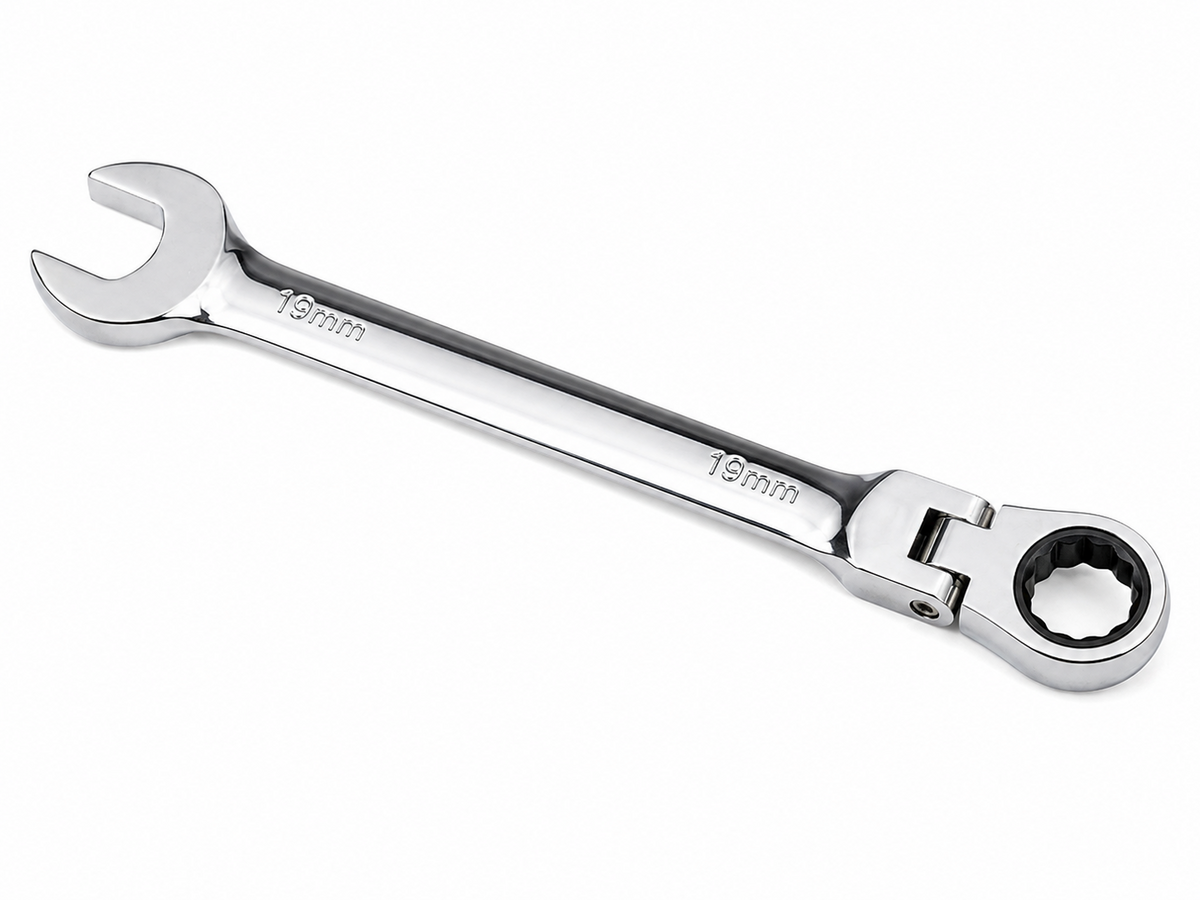 TT903 19mm Flex Head Ratchet Combination Spanner Open End Wrench