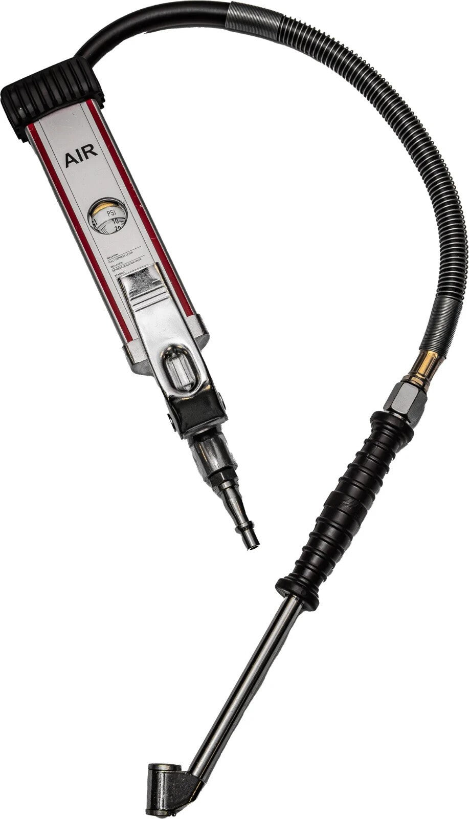 Powerhand SIN-160.0110 Analogue Air Tyre Inflator Pressure Gauge 500mm Hose