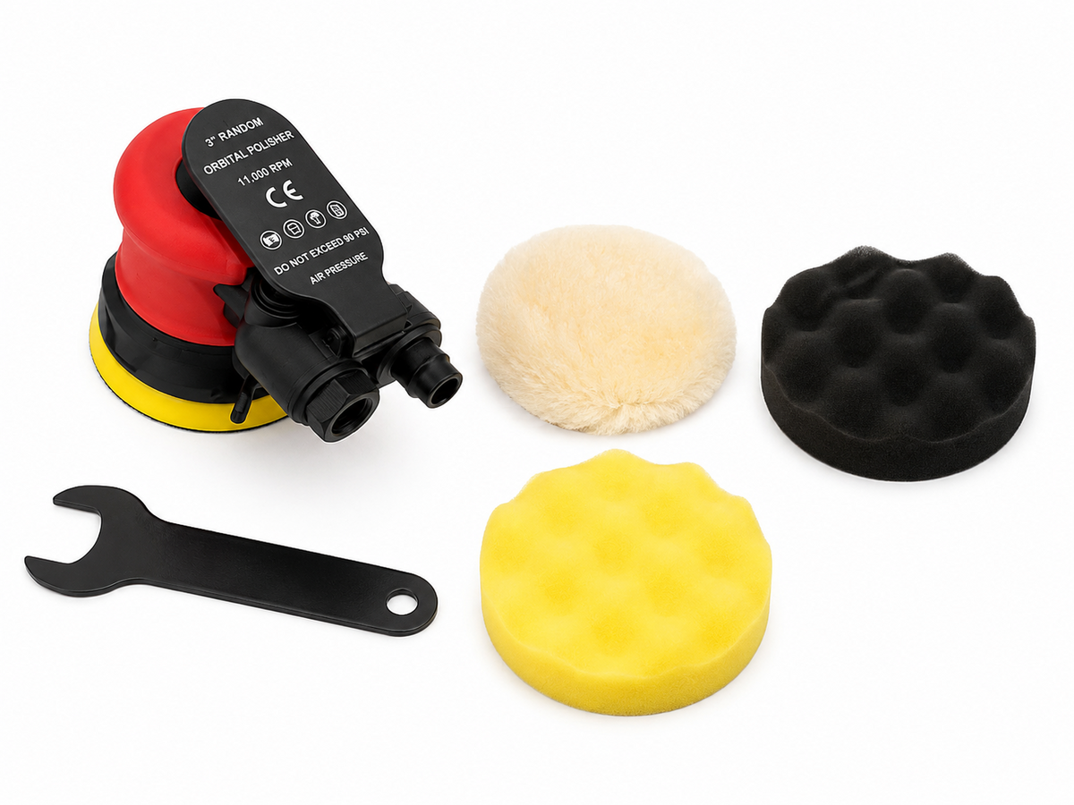 TT765 3in 11000rpm Pneumatic Random Orbital Air Polisher Kit 90psi