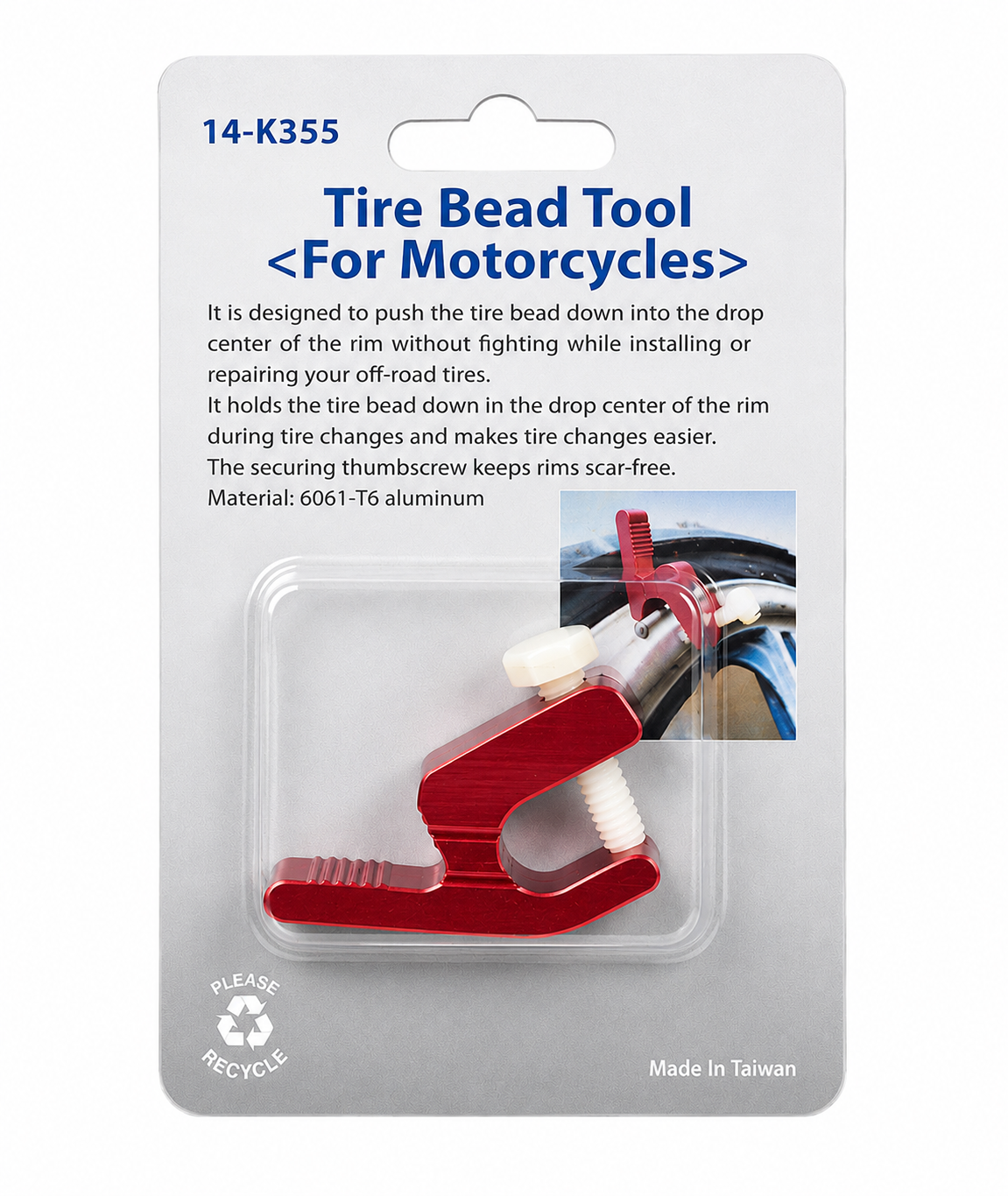 TT395 Motorcycle Tyre Bead Holder Tool Rim Clamp Tyre Change Assist Tool