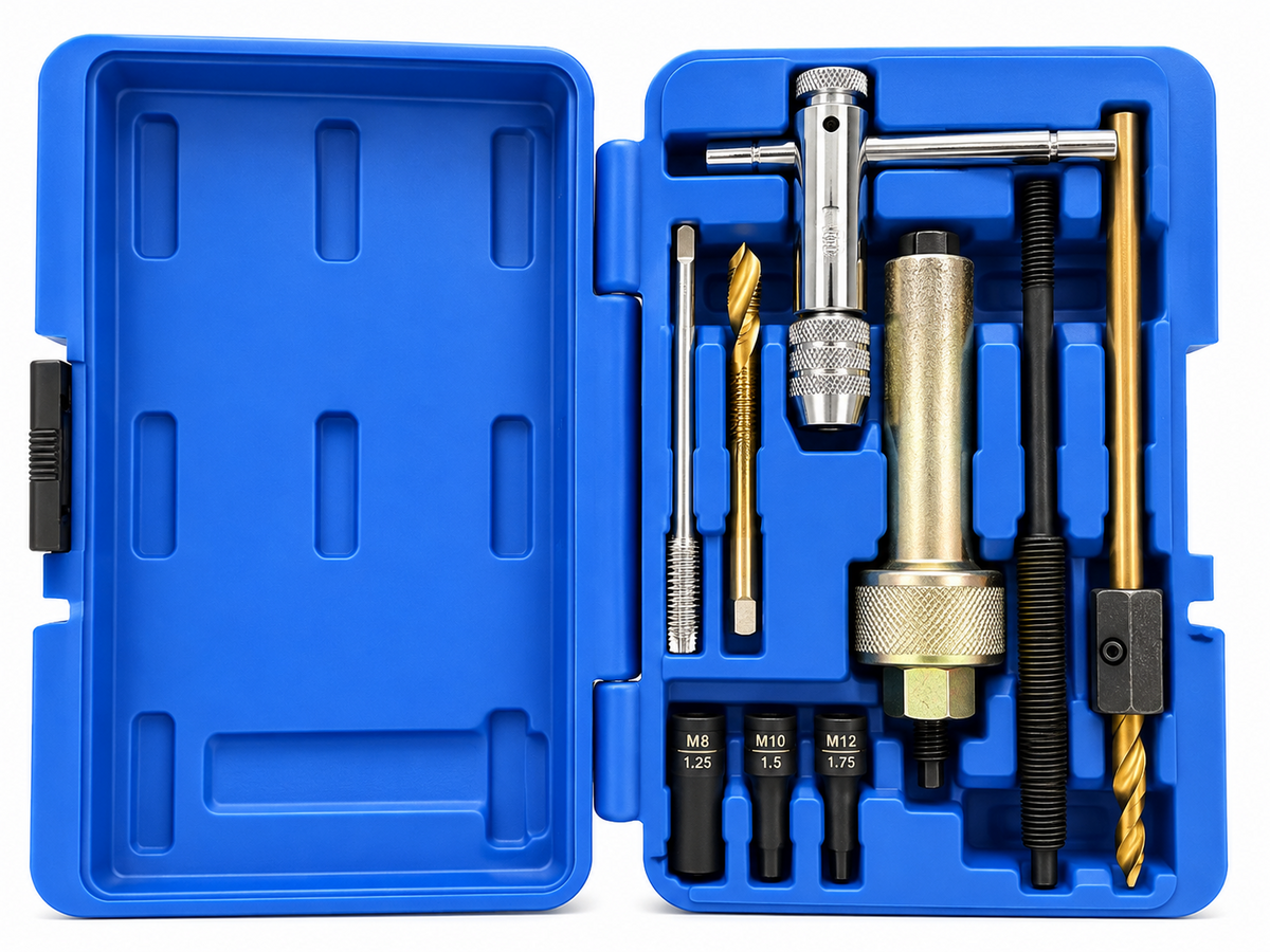 TT338 Thread Repair & Extraction Tool Kit Damaged Thread Remover Set