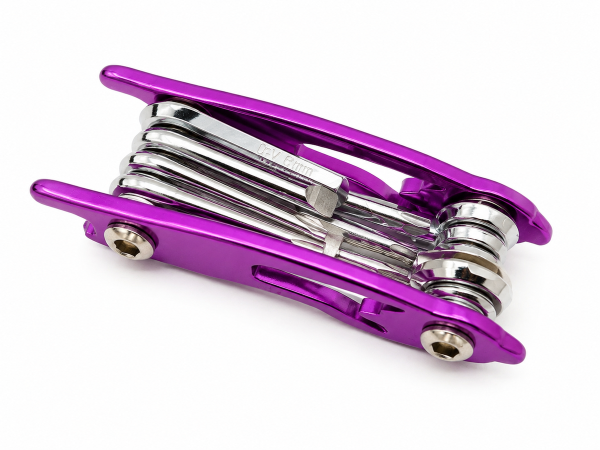 TT810 Folding Bike Multi Tool Compact Cycle Repair Tool Purple
