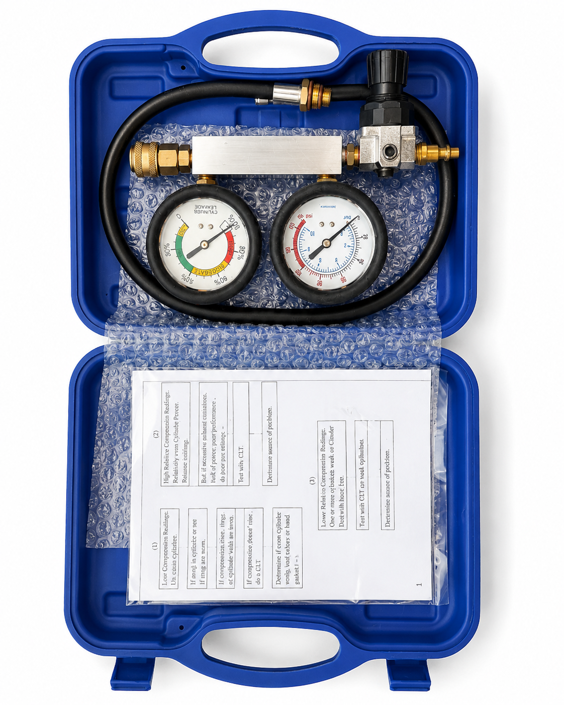Cylinder Leakage Leak Down Tester Compression Diagnostic Kit TT75
