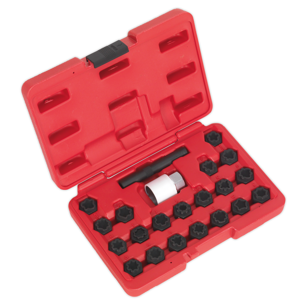 Sealey SX206 Locking Wheel Nut Key Set for Audi 22pc