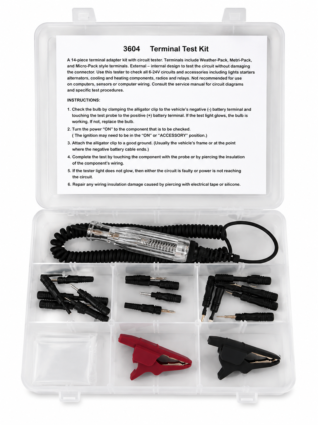 Automotive Terminal Test Kit Circuit Tester Electrical Probe Set TT105