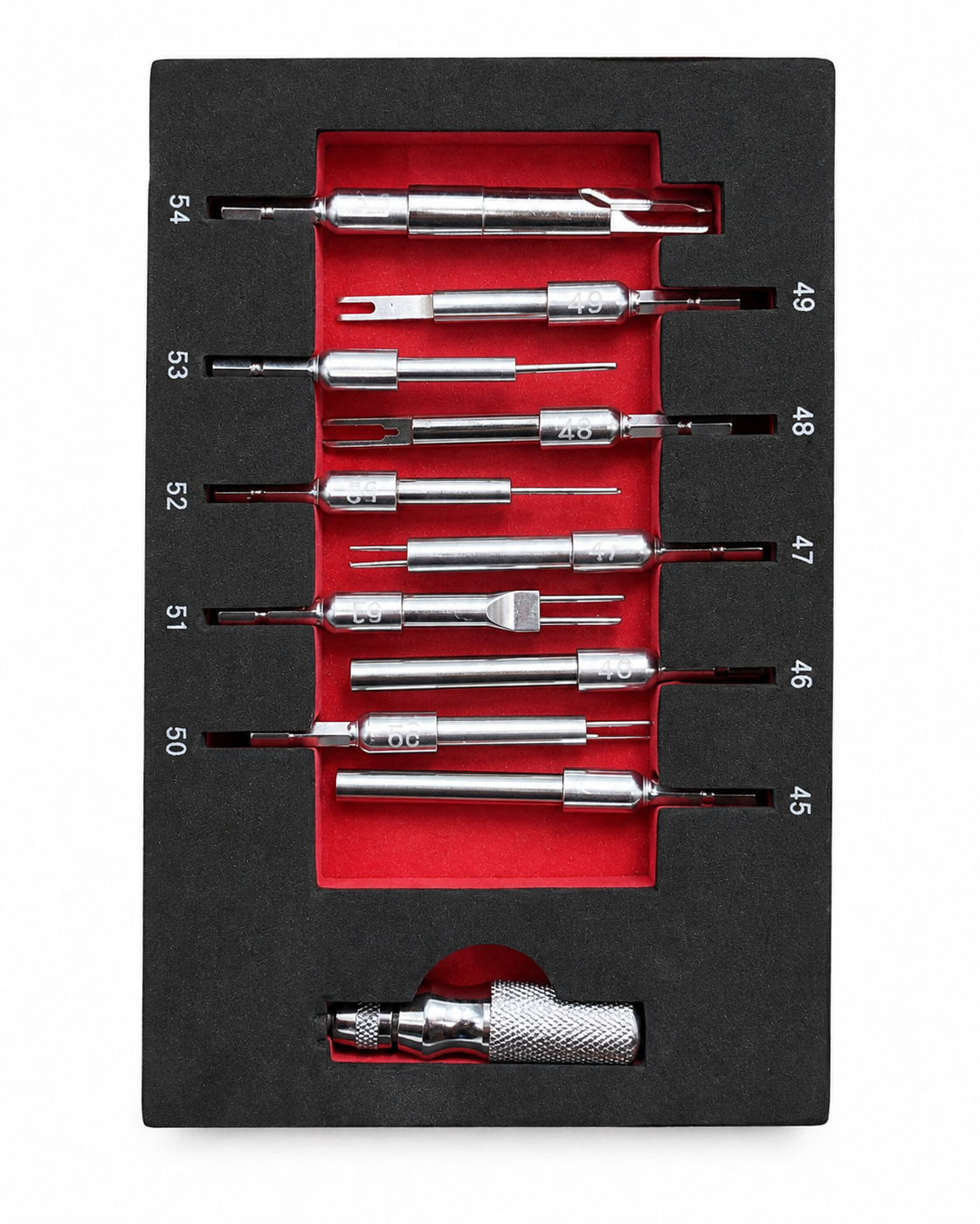 TT908 10pc Automotive Electrical Connector Terminal Release Depinning Tool Set