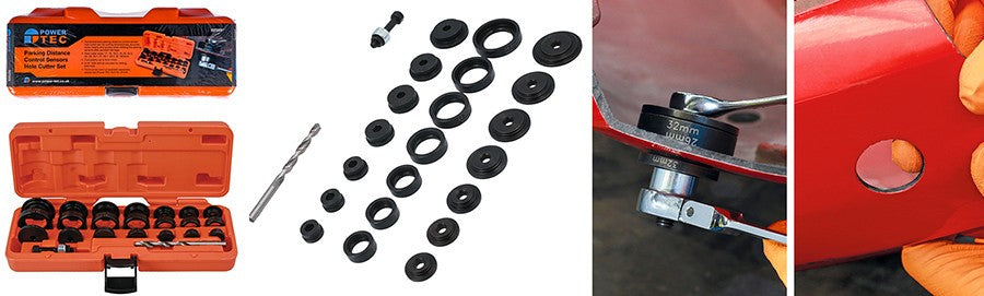Power-TEC 92589 PDC Sensor Hole Cutter Set 14pc | Parking Sensor Installation
