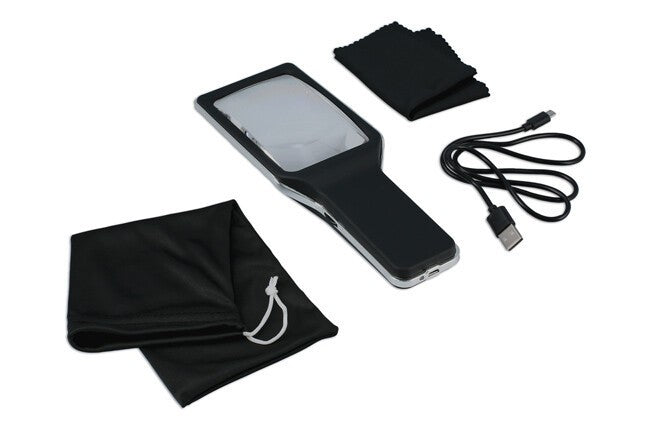 LASER 7349 Large Magnifying Glass With LED Inspection Dimmable Lights