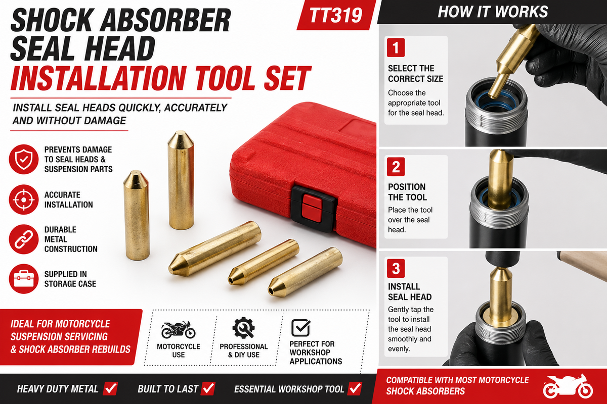 TT319 Shock Absorber Seal Head Installation Tool Set Motorcycle Forks