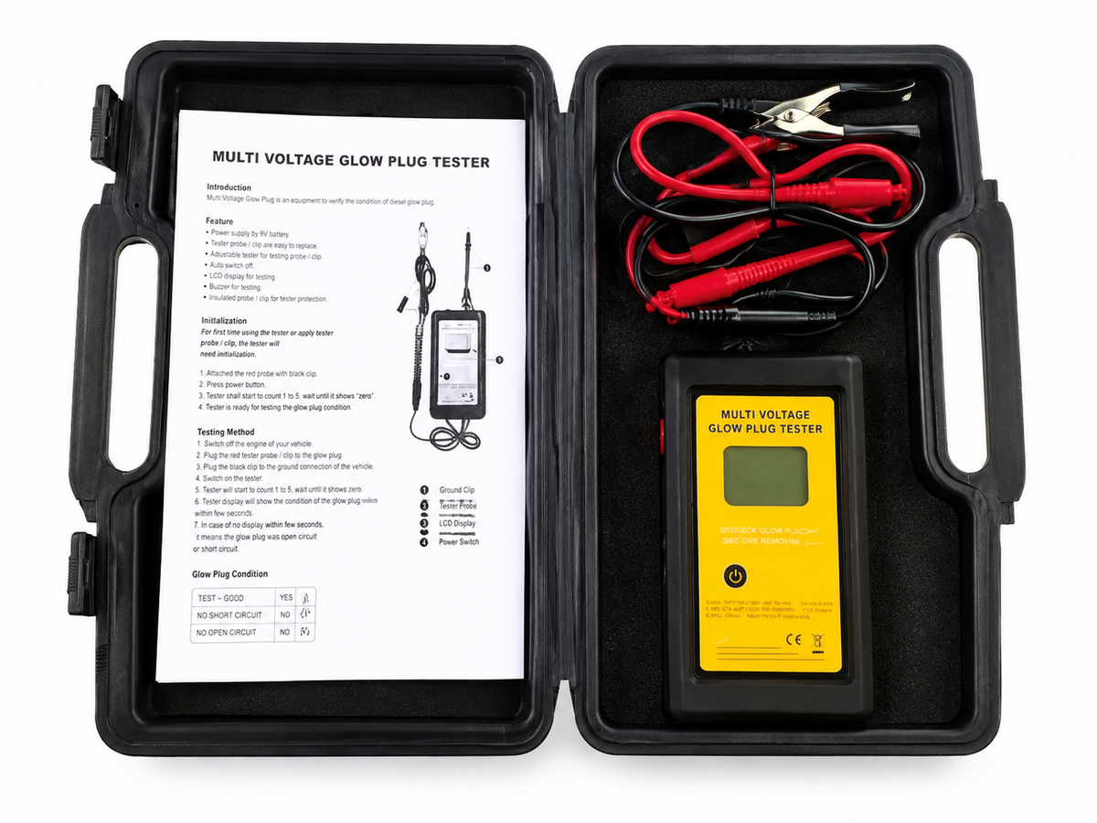 TT717 Multi Voltage Diesel Glow Plug Tester LCD Diagnostic Tool Kit