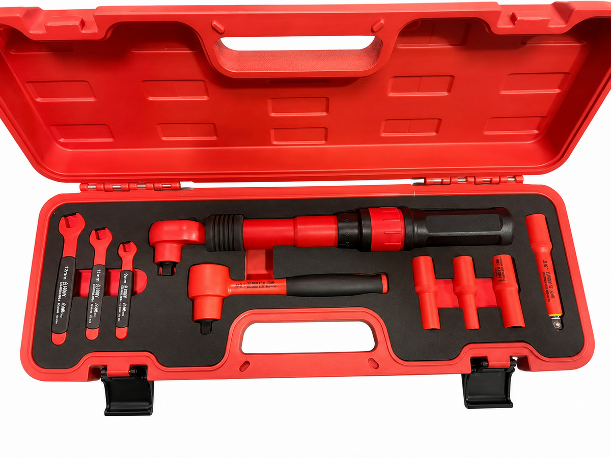 TT690 VDE Insulated Torque Wrench Socket Spanner Set 3/8in 1000V