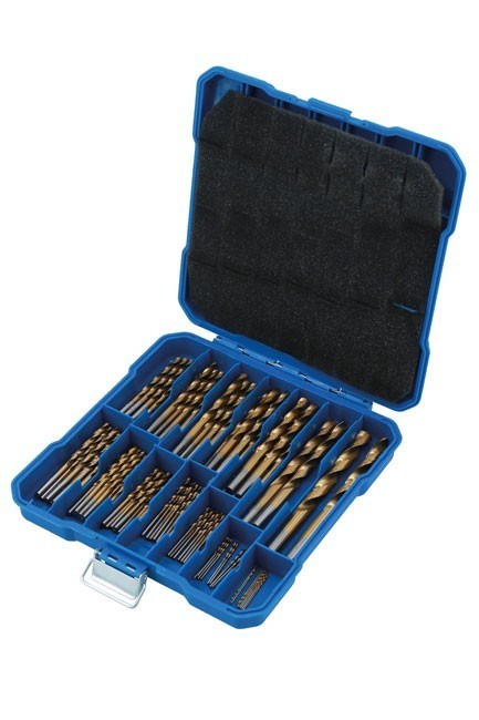 Laser 8750 99pc TiN Coated HSS Drill Bit Set 1-10mm Metal Drills Case