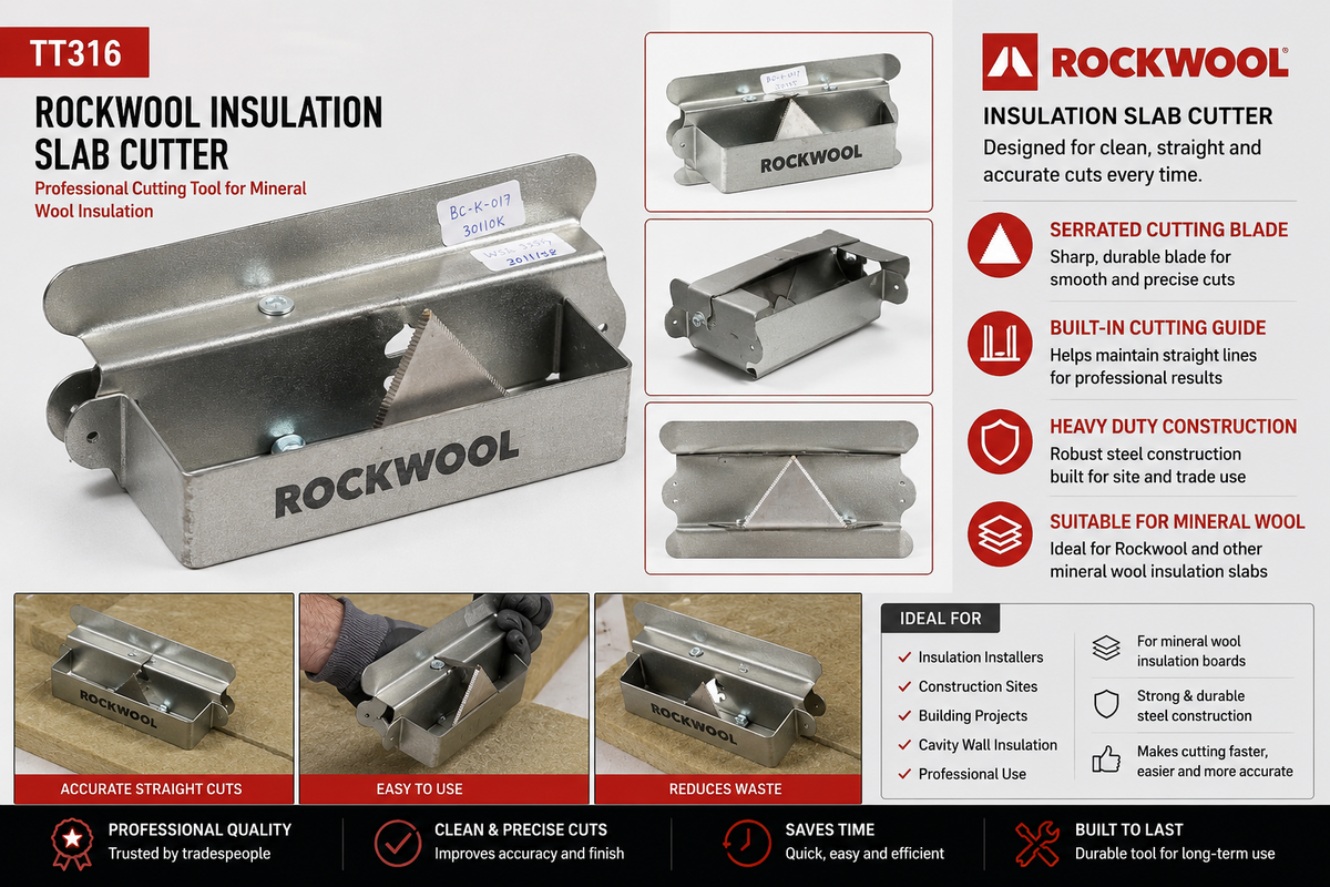 TT316 Rockwool Insulation Cutter Guide Mineral Wool Board Cutting Tool