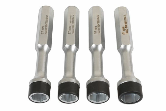 Laser 7037 4pc Wheel Nut Wrench Set Extendable 17 19 21 23mm Sockets