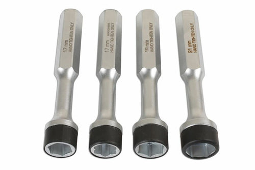Laser 7037 4pc Wheel Nut Wrench Set Extendable 17 19 21 23mm Sockets