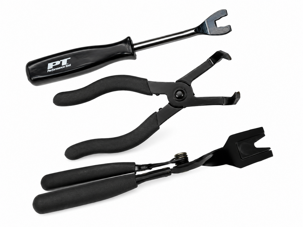 TT227 Trim Clip Removal Tool Set 3pc Door Card Upholstery Panel Fastener Remover