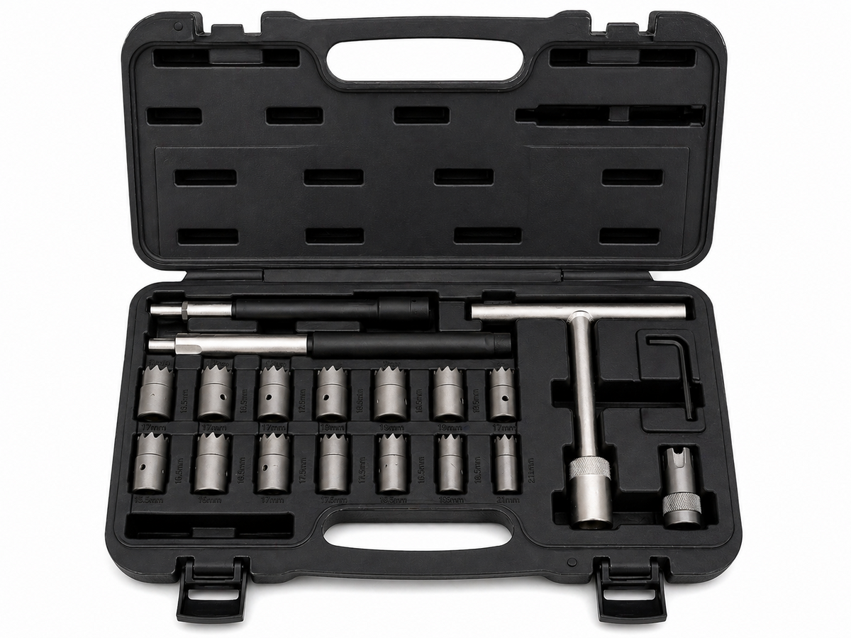 TT04 Diesel Injector Seat Cleaner Set Injector Bore Cutter Reamer Removal Tool K