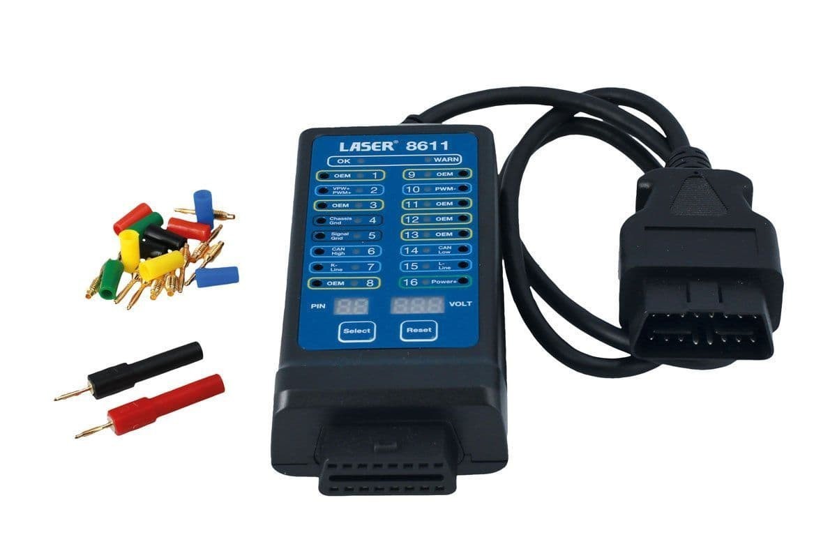 Laser 8611 OBD Breakout Box Signal Detector 12V 24V Diagnostic Tester