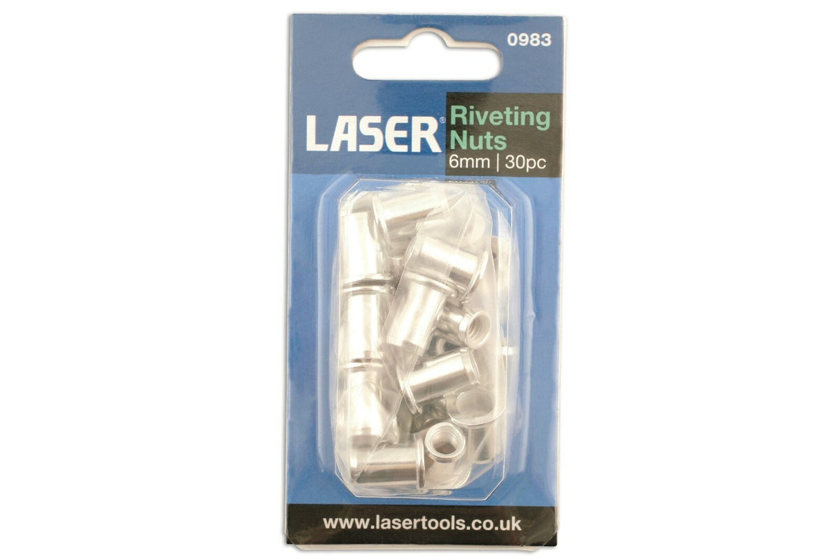 Laser 0983 Riveting Nuts 6mm M6 Rivnuts Threaded Inserts Pack 30pc