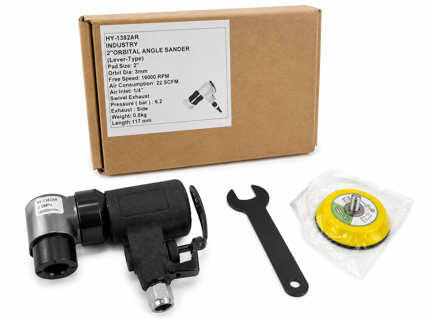 TT918 HY-1382AR 2in Orbital Air Angle Sander 16000rpm 3mm Orbit