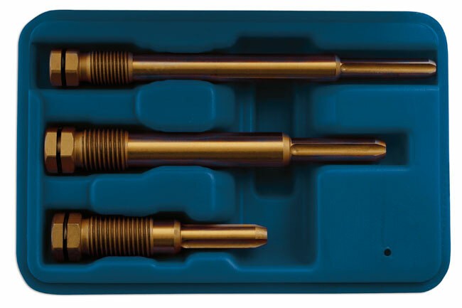 Laser 5154 Glow Plug Reamer Tool Set 3pc Diesel Engine Cleaning Kit