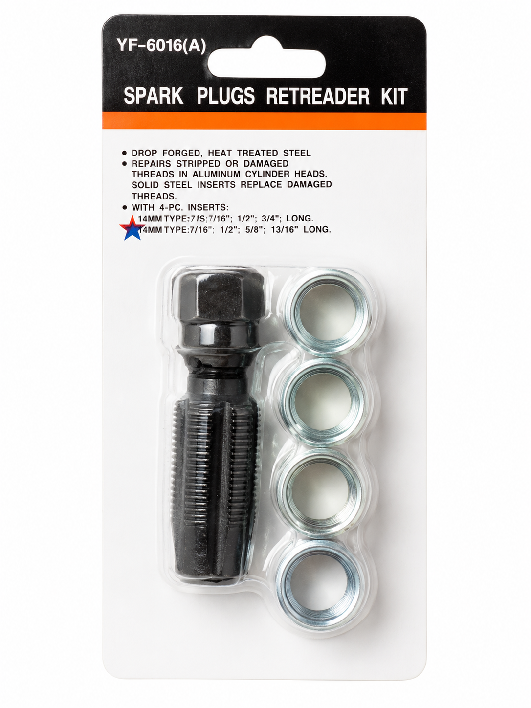 TT378 Spark Plug Thread Repair Kit Rethreader Set M14 x 1.25 Cylinder Head Tool