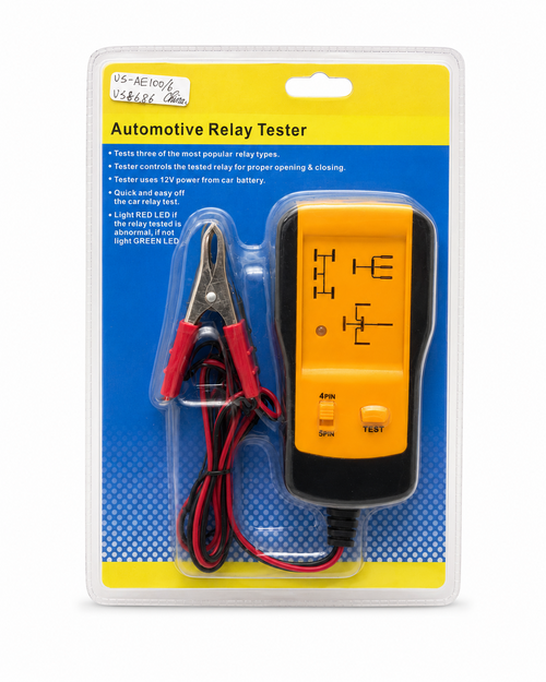 TT893 AE100 Automotive Relay Tester 4 Pin 5 Pin 12V with Crocodile Clips