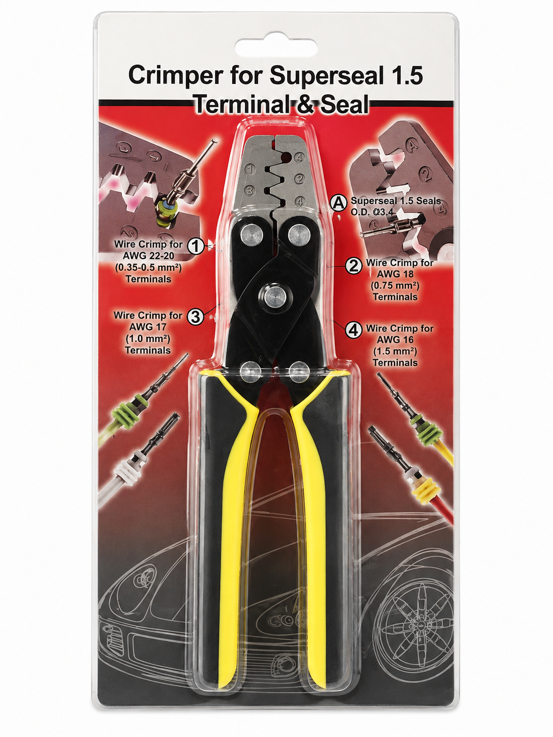 TT889 Superseal 1.5 Terminal & Seal Crimping Pliers AWG 22-16