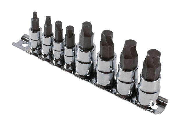 Laser 8052 Damaged Hex Bolt Screw Extractor Set 8pc 1/4″ & 3/8″ Drive