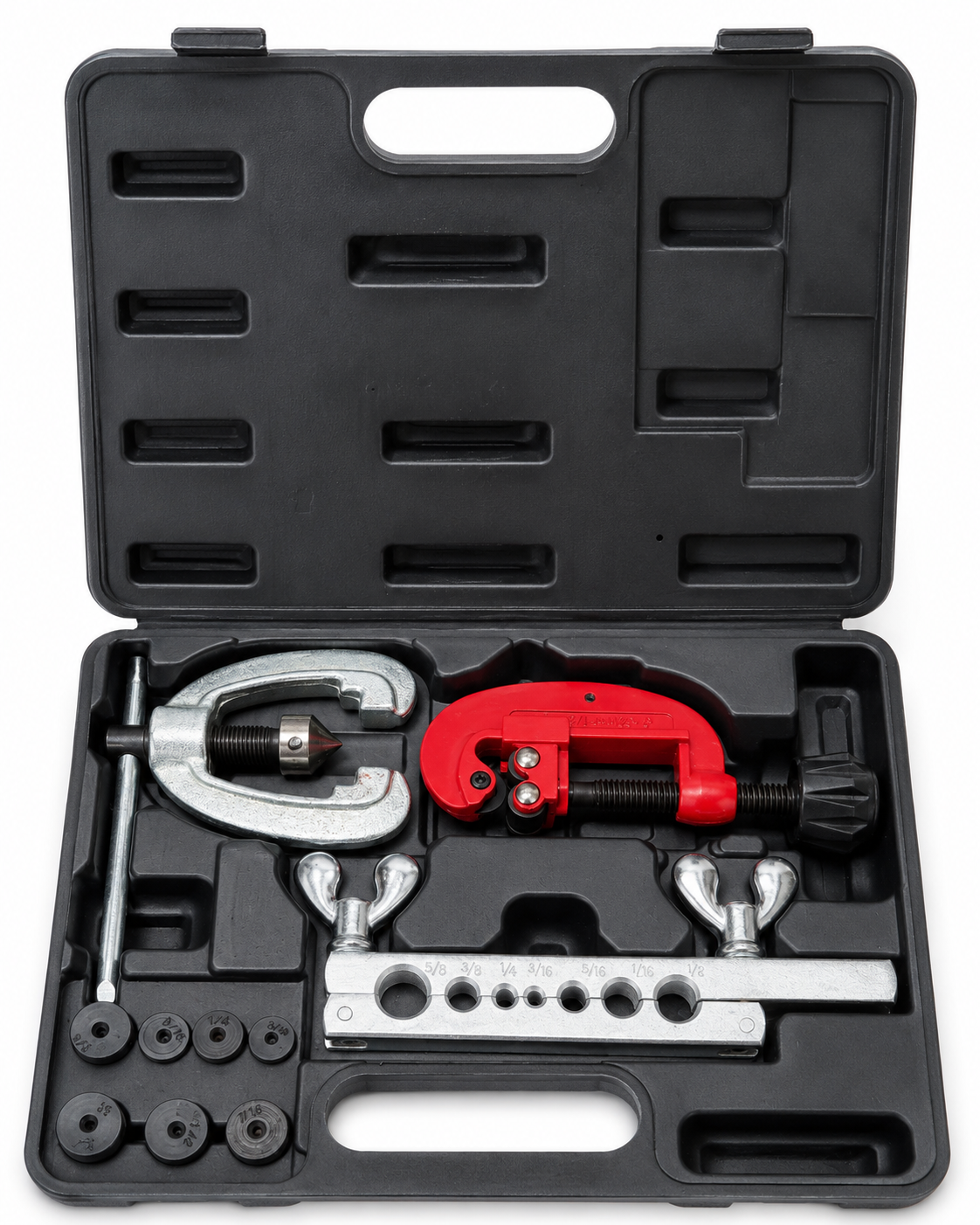 TT793 10pc Pipe Flaring & Cutting Tool Kit 3/16–5/8in Double Flare