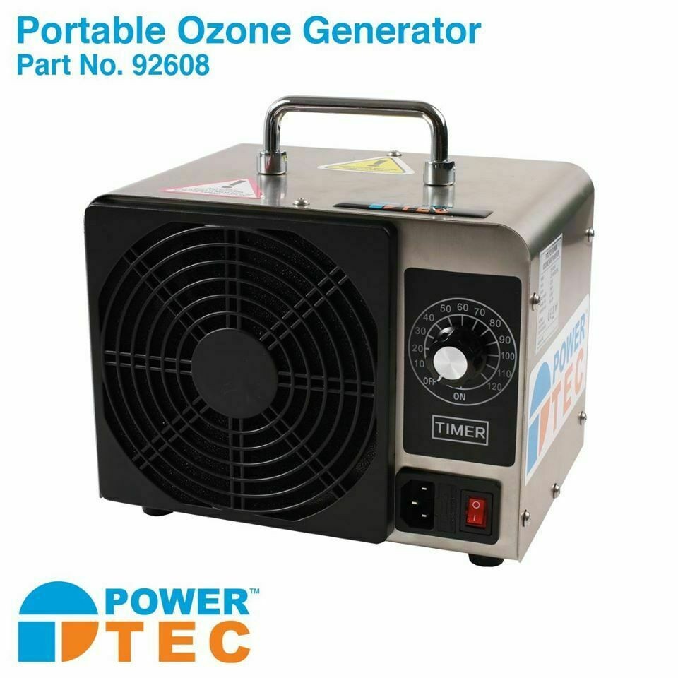 Power-Tec 92608 Portable Ozone Generator 10g/hr Odour Removal Car Room Sanitiser