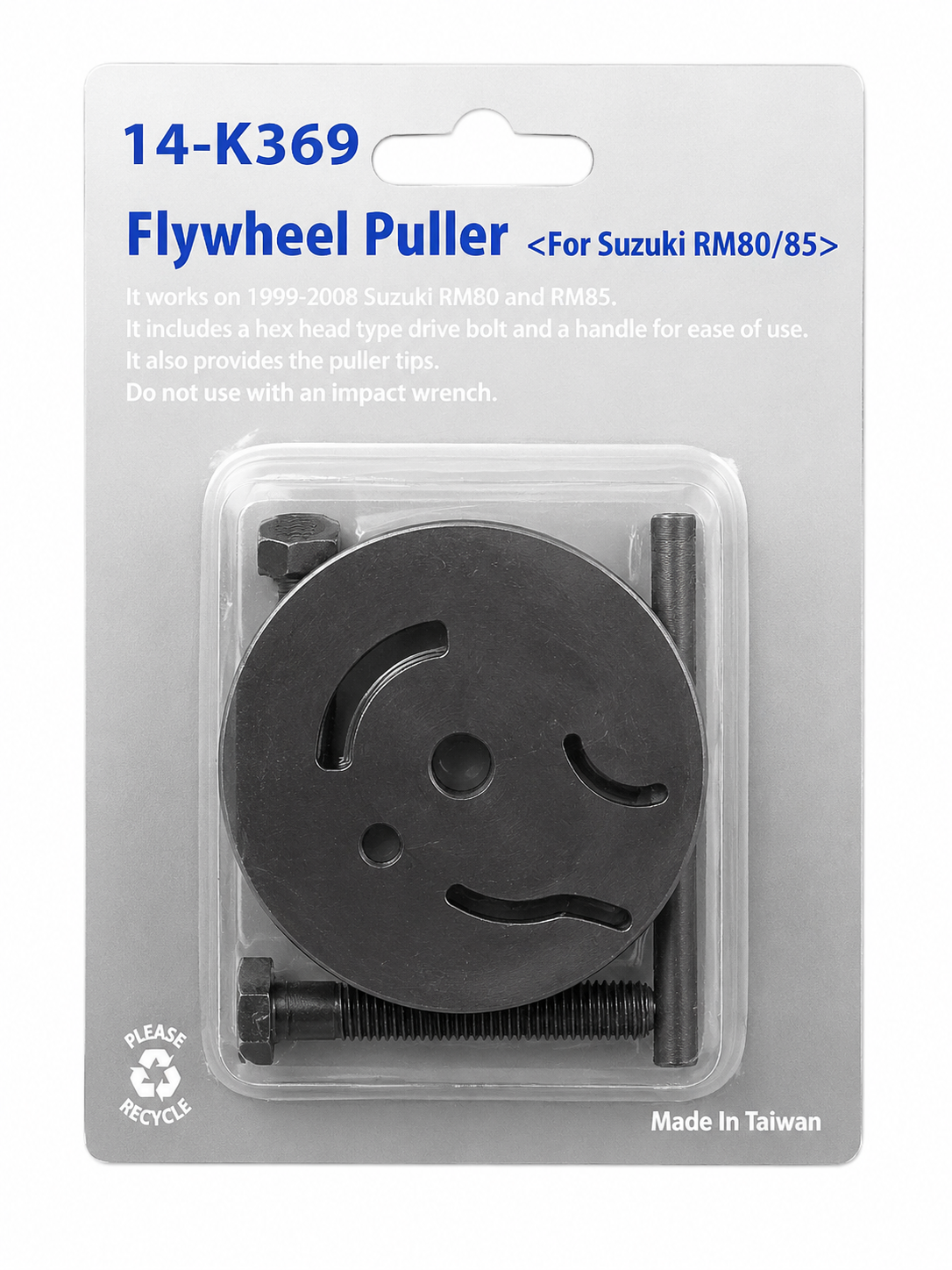TT391 Suzuki RM80 RM85 Flywheel Puller Tool 14-K369 Magneto Rotor Remover