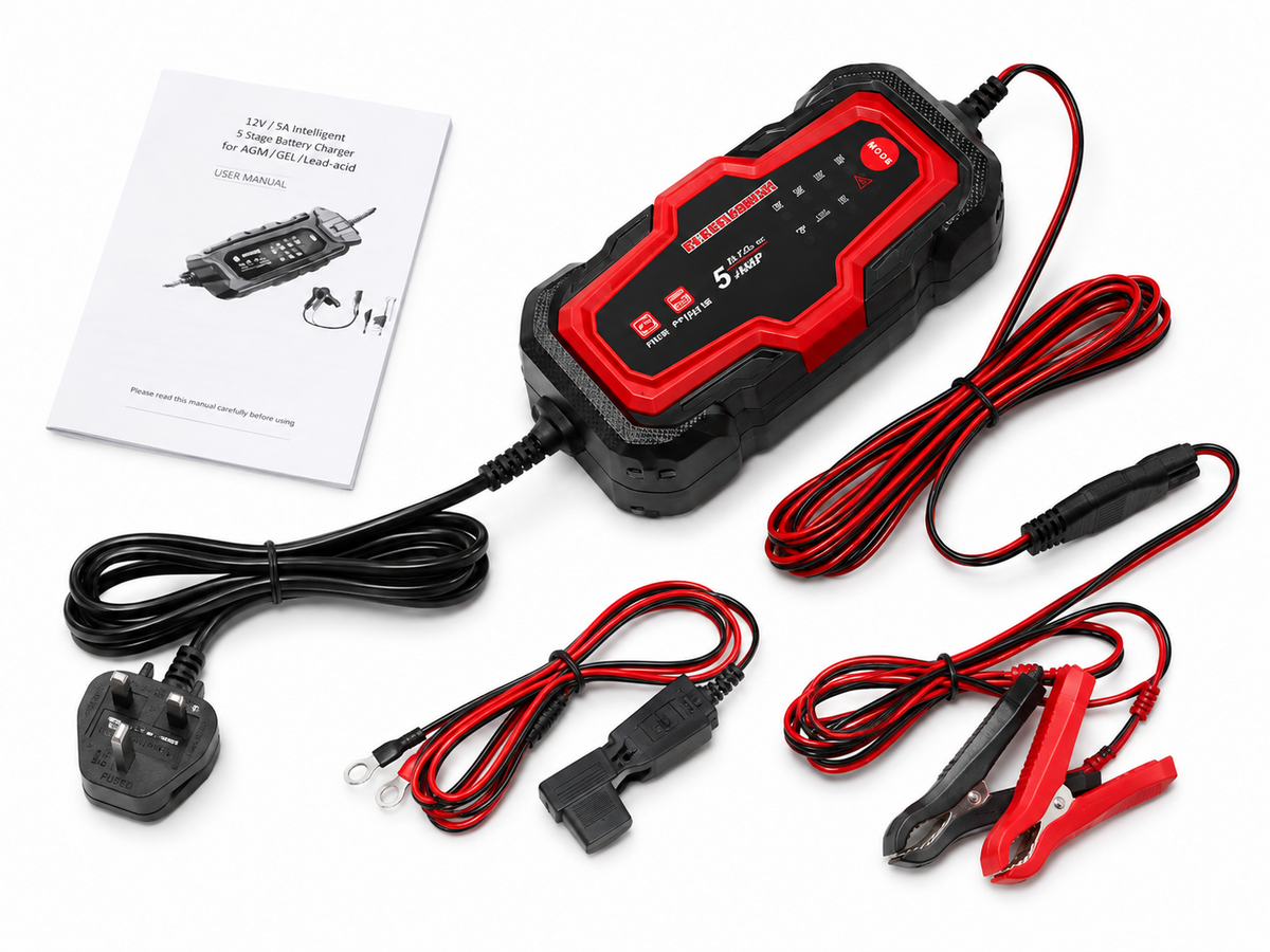 TT780 6V 12V 5A Smart Battery Charger Maintainer AGM GEL LiFePO4