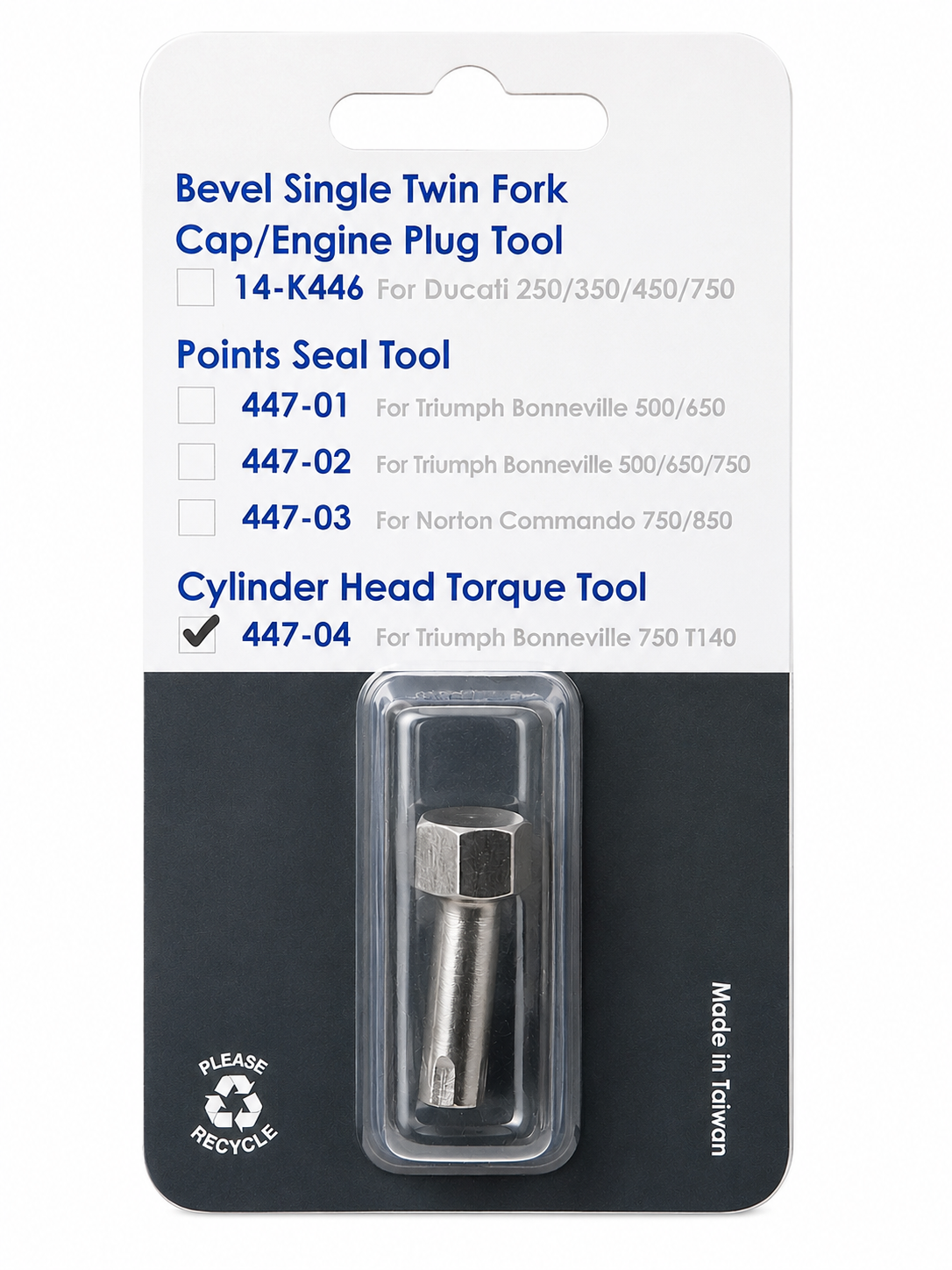 TT479 Triumph Bonneville T140 Cylinder Head Torque Tool Adaptor
