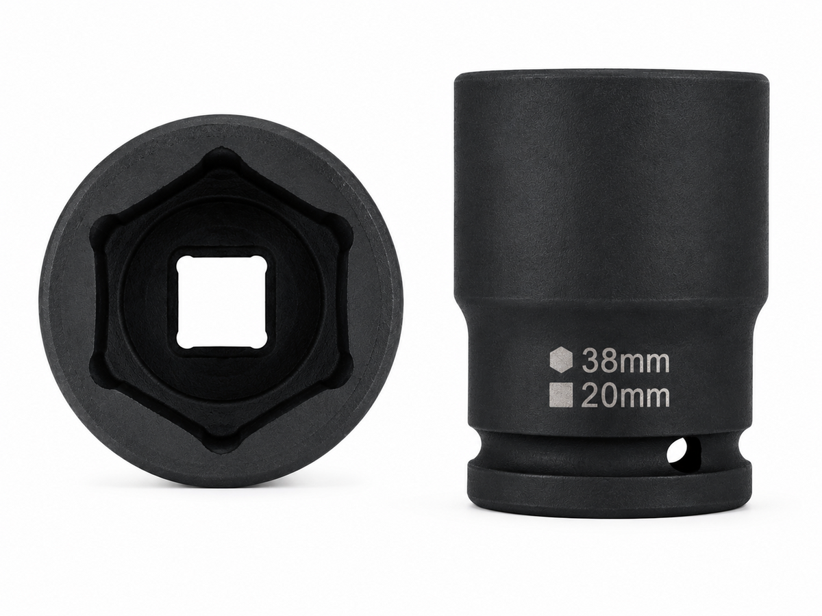 38mm 6 Point Impact Socket 20mm Drive Heavy Duty Cr-Mo Axle Hub Nut TT122