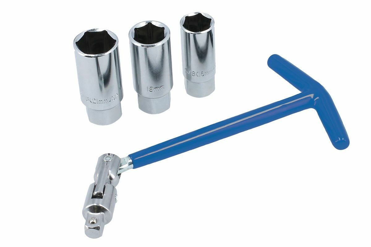 Laser 8373 T Handle Spark Plug Socket Set 16mm 18mm 21mm 3/8" Drive